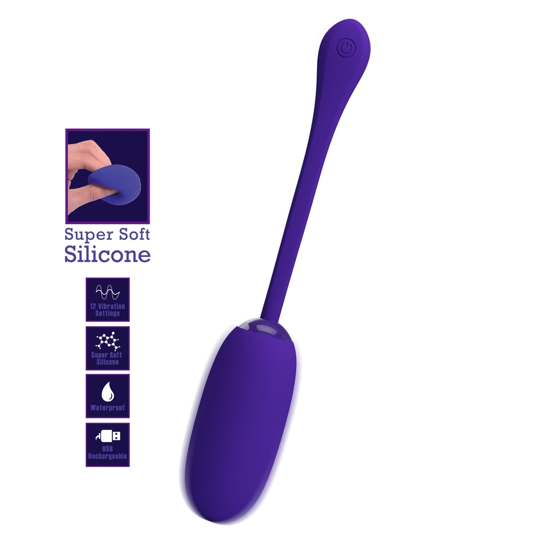Ou vibrator wireless Pretty Love Julius, violet, 12 funcții