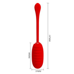 Pretty Love Kirk Egg Ou vibrator wireless Roșu 12 funcții