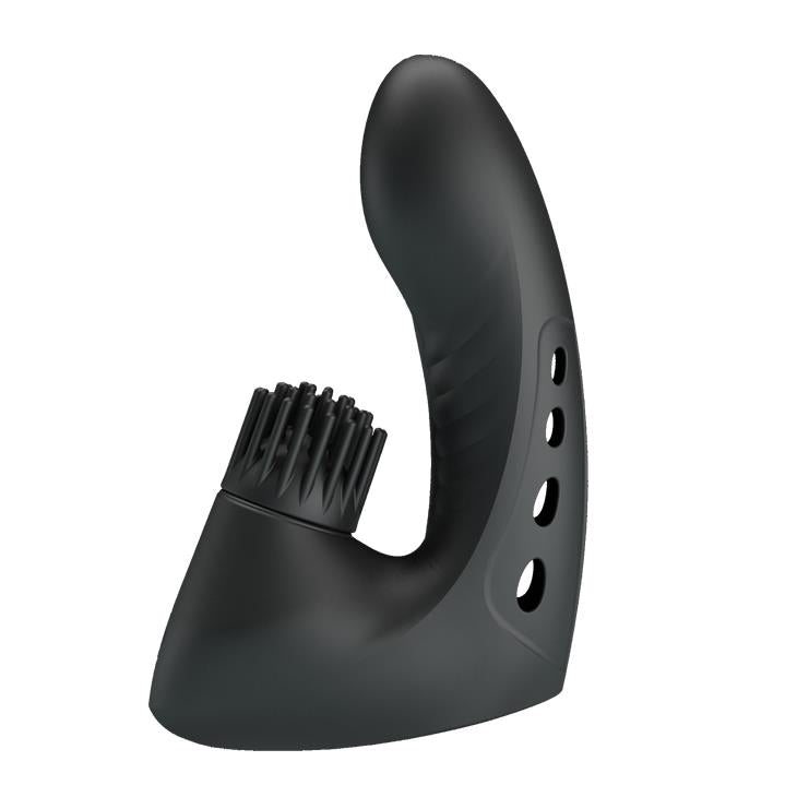 Vibrator pentru deget Pretty Love din silicon, 3 vibrații, 3 rotații, USB
