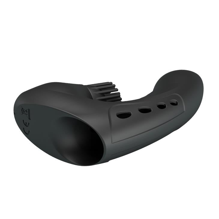 Vibrator pentru deget Pretty Love din silicon, 3 vibrații, 3 rotații, USB