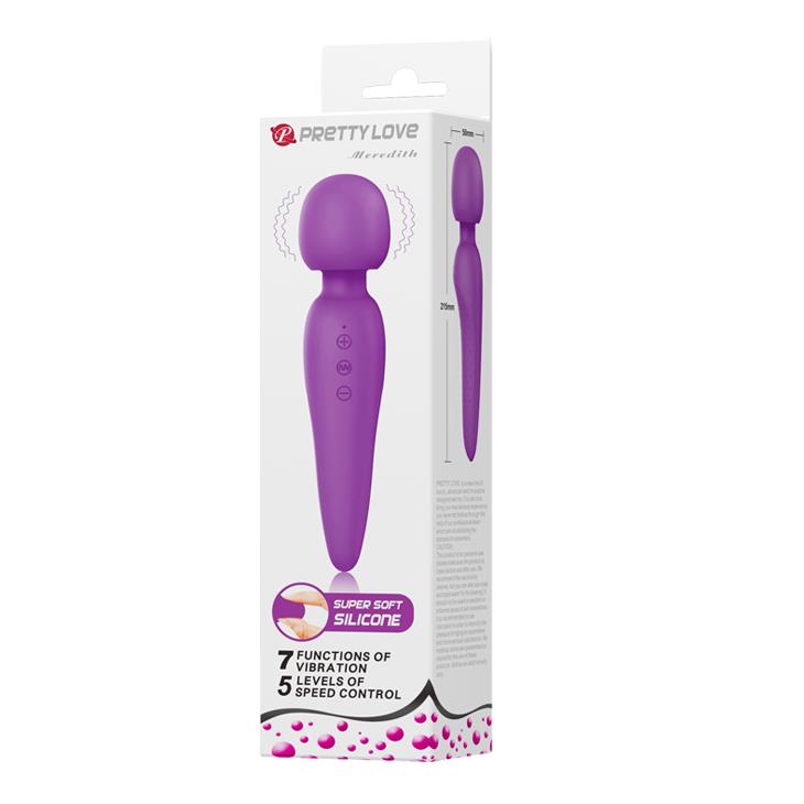 Masaj din silicon impermeabil Pretty Love Meredith, violet
