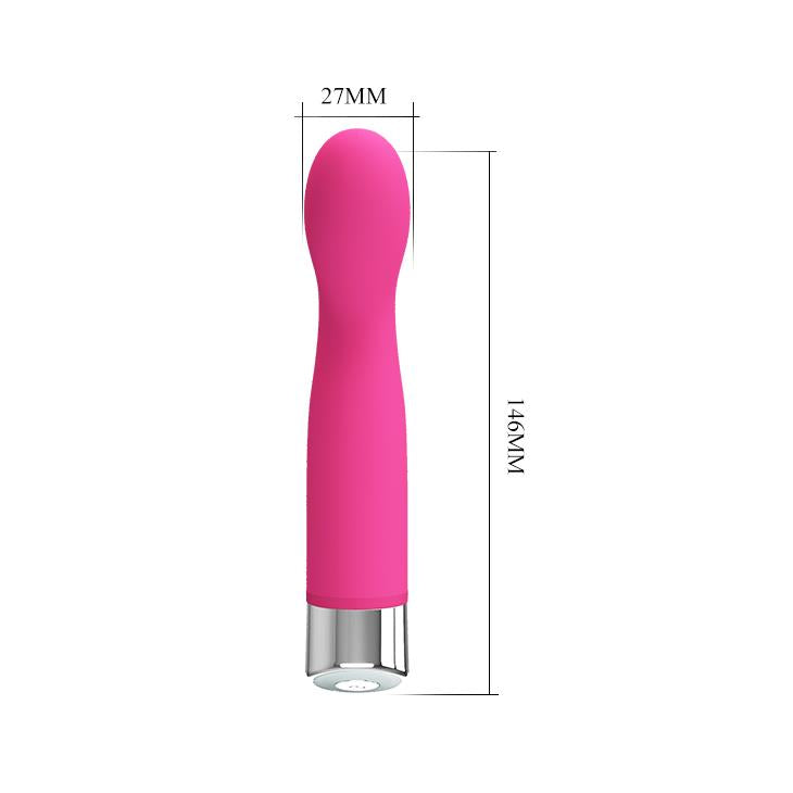 Vibrator pentru punctul G Pretty Love John, silicon, magenta, impermeabil