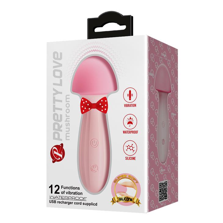 Vibrator Pretty Love reîncărcabil cu 12 funcții, tip ciupercă