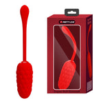 Ou vibrant Pretty Love Marina Egg din silicon, roșu, cu 12 funcții