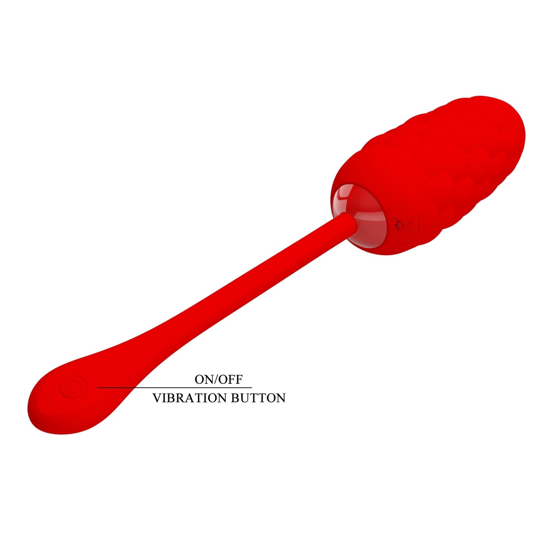 Ou vibrant Pretty Love Marina Egg din silicon, roșu, cu 12 funcții
