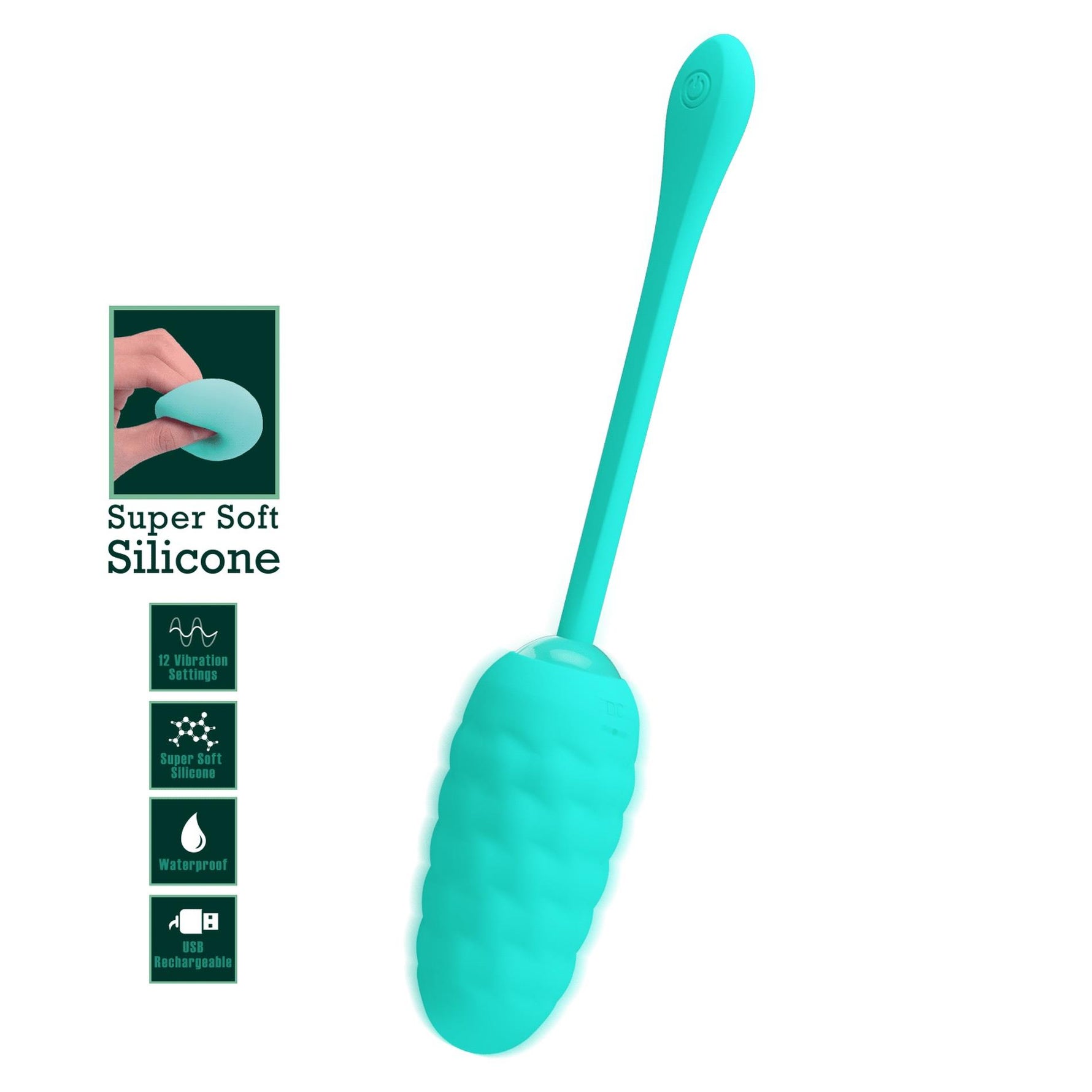 Ou vibrant Pretty Love Marina Egg verde cu 12 funcții
