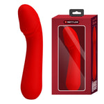 Vibrator Pretty Love Cetus pentru punctul G, silicon roșu, 12 vibrații