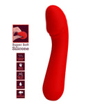 Vibrator Pretty Love Cetus pentru punctul G, silicon roșu, 12 vibrații