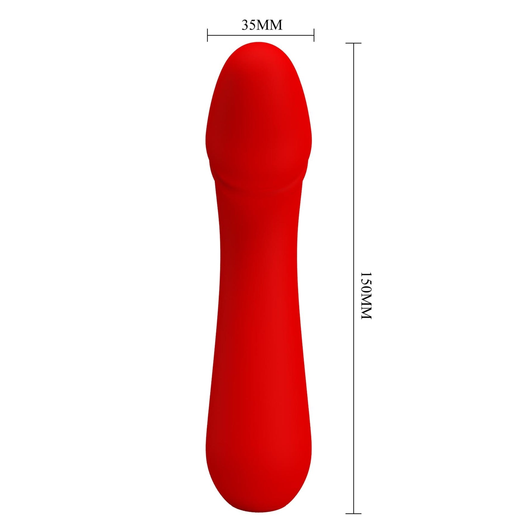 Vibrator Pretty Love Cetus pentru punctul G, silicon roșu, 12 vibrații