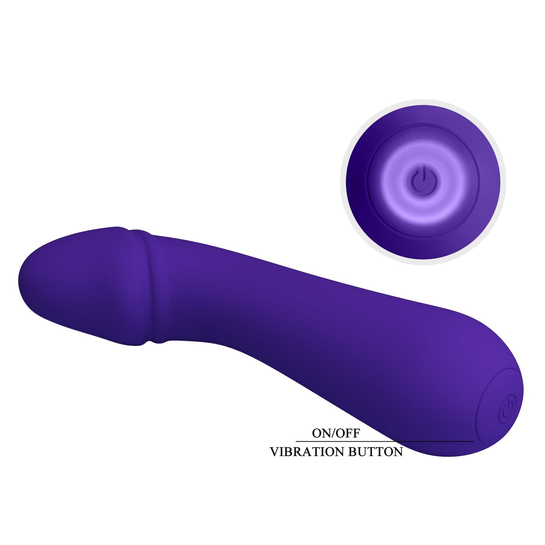 Vibrator pentru punctul G Pretty Love Cetus din silicon violet închis
