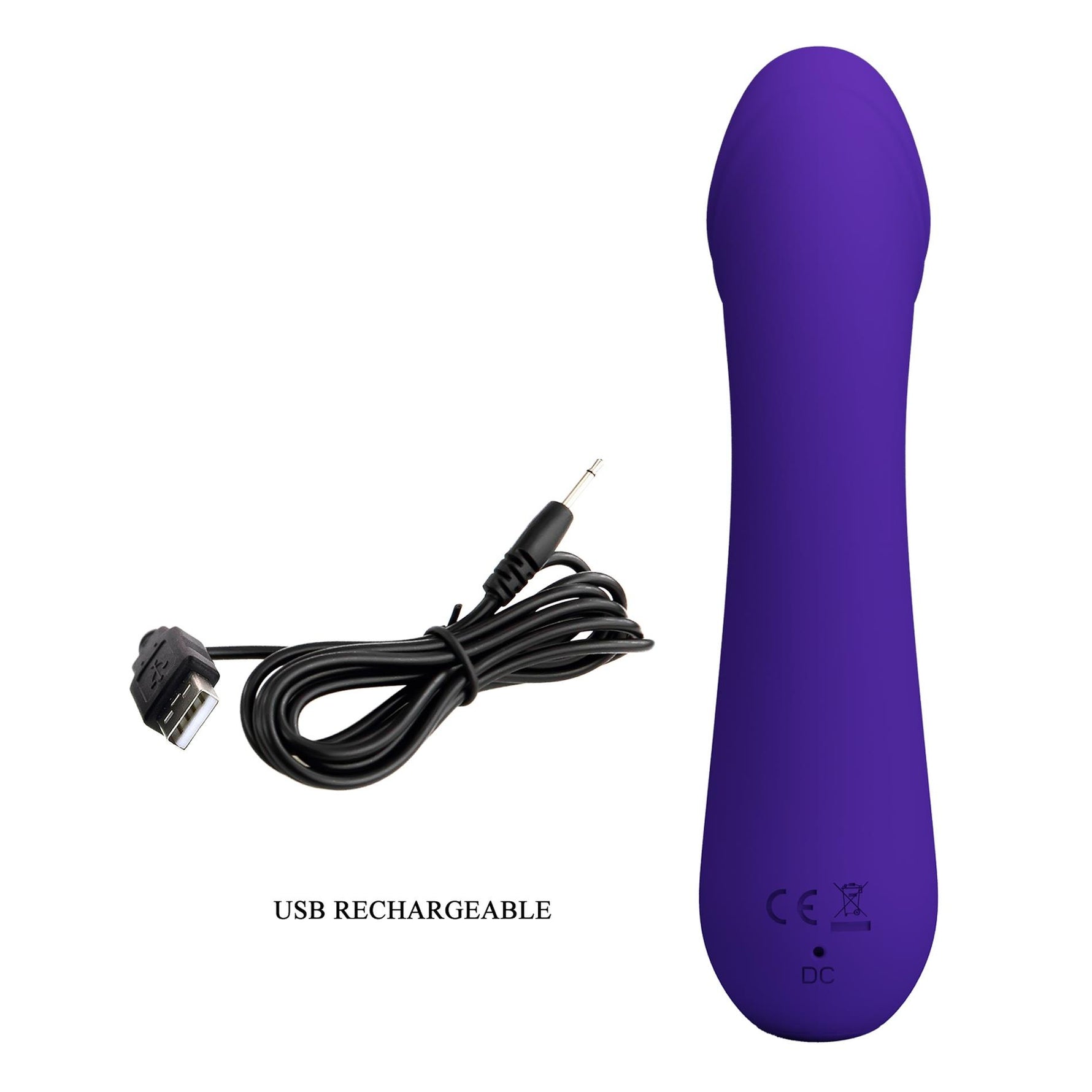 Vibrator pentru punctul G Pretty Love Cetus din silicon violet închis