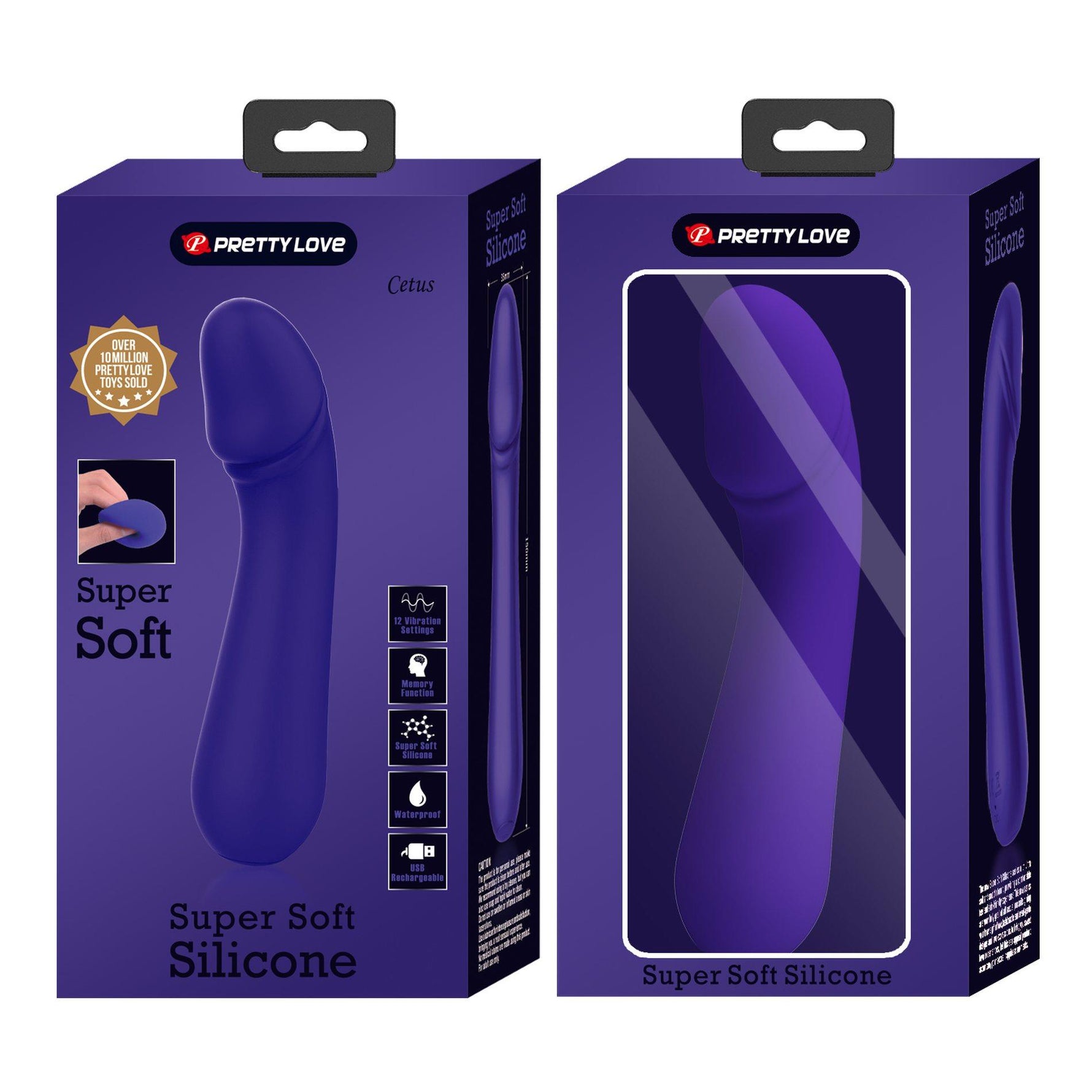 Vibrator pentru punctul G Pretty Love Cetus din silicon violet închis