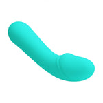 Vibrator Pretty Love Cetus din silicon pentru punctul G, verde, 12 funcții