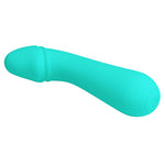 Vibrator Pretty Love Cetus din silicon pentru punctul G, verde, 12 funcții