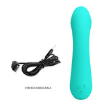 Vibrator Pretty Love Cetus din silicon pentru punctul G, verde, 12 funcții