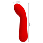 Vibrator Pretty Love Faun pentru punctul G, silicon roșu, 12 funcții