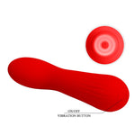 Vibrator Pretty Love Faun pentru punctul G, silicon roșu, 12 funcții
