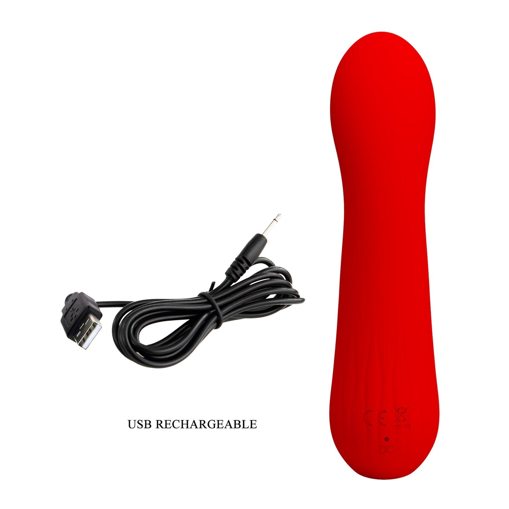 Vibrator Pretty Love Faun pentru punctul G, silicon roșu, 12 funcții