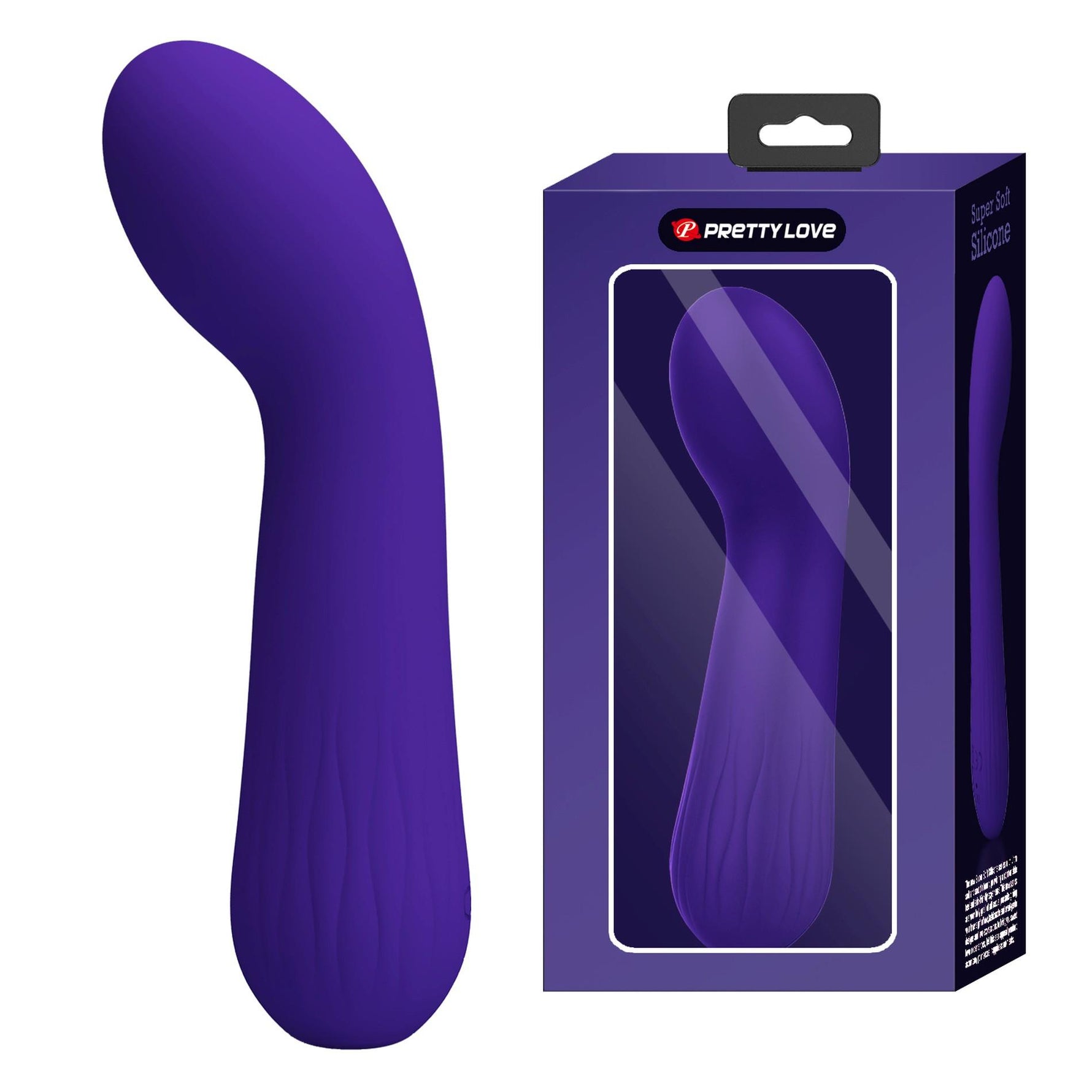 Vibrator pentru punctul G din silicon Pretty Love Faun, violet închis