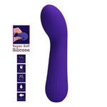 Vibrator pentru punctul G din silicon Pretty Love Faun, violet închis