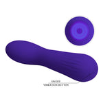 Vibrator pentru punctul G din silicon Pretty Love Faun, violet închis