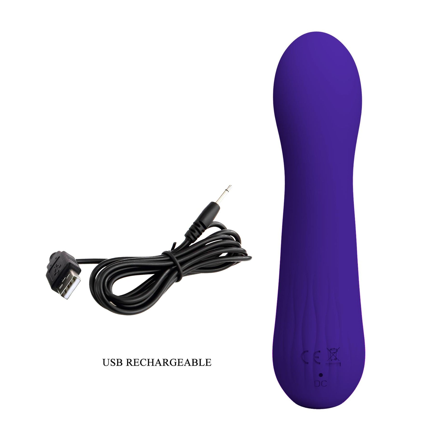 Vibrator pentru punctul G din silicon Pretty Love Faun, violet închis