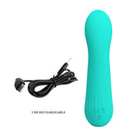 Vibrator Pretty Love Faun din silicon pentru punctul G, verde, cu 12 funcții
