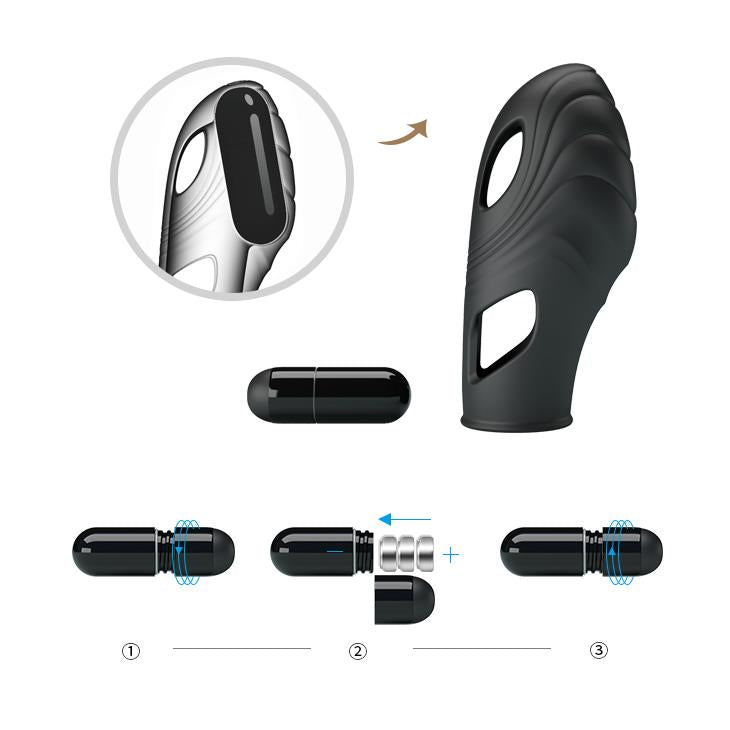 Vibrator cu deget Pretty Love Lich din silicon