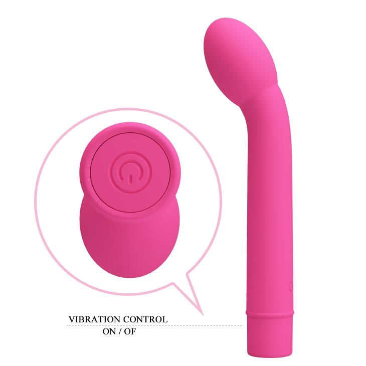 Vibrator Pretty Love Logan din silicon pentru punctul G, 10 funcții, roz