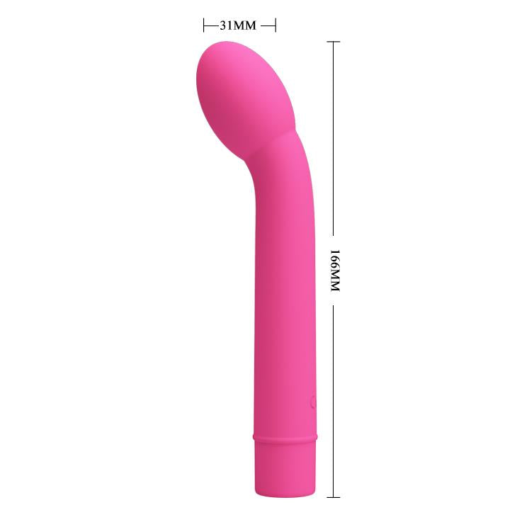 Vibrator Pretty Love Logan din silicon pentru punctul G, 10 funcții, roz