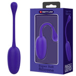 Ou vibrant din silicon Pretty Love Knucker, violet, 12 funcții