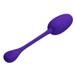 Ou vibrant din silicon Pretty Love Knucker, violet, 12 funcții