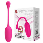 Ou vibrant din silicon Pretty Love Knucker, 12 funcții