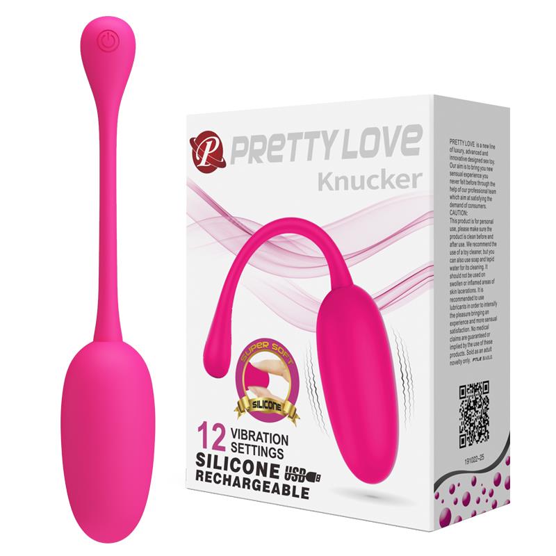 Ou vibrant din silicon Pretty Love Knucker, 12 funcții