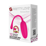 Ou vibrant din silicon Pretty Love Knucker, 12 funcții