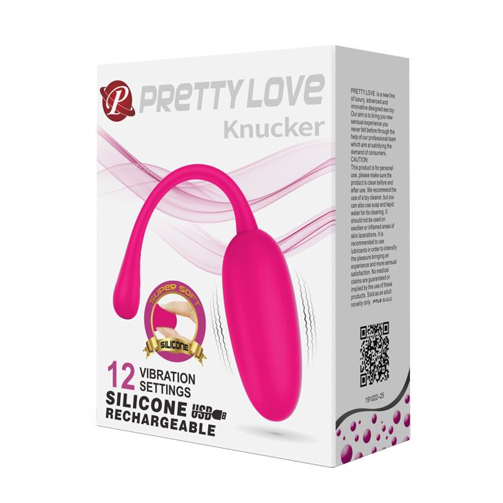 Ou vibrant din silicon Pretty Love Knucker, 12 funcții