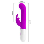 Vibrator Pretty Love Centaur din silicon, model iepure, 30 de funcții, violet