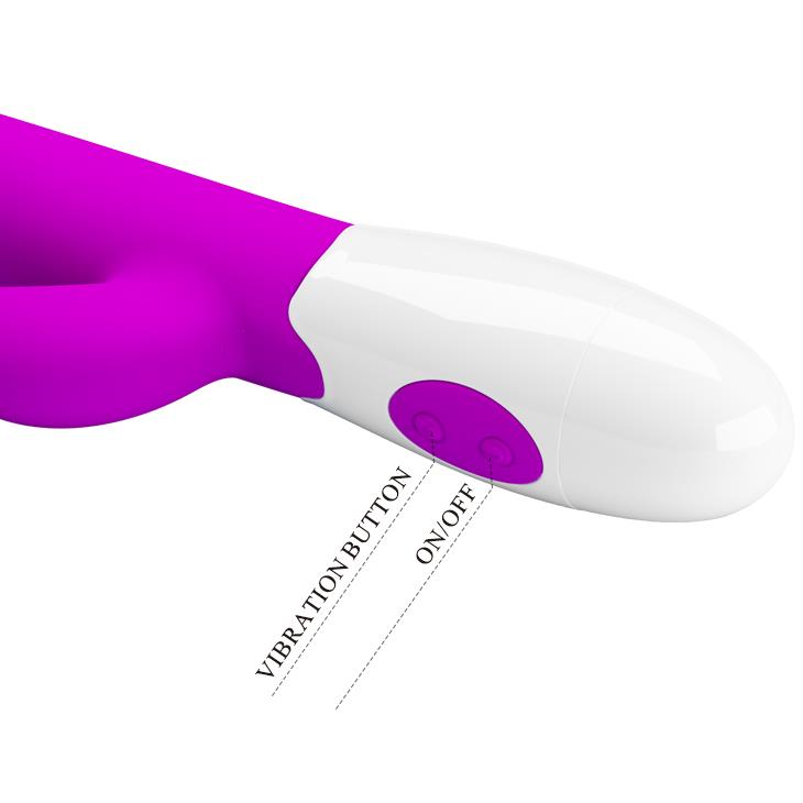 Vibrator Pretty Love Centaur din silicon, model iepure, 30 de funcții, violet