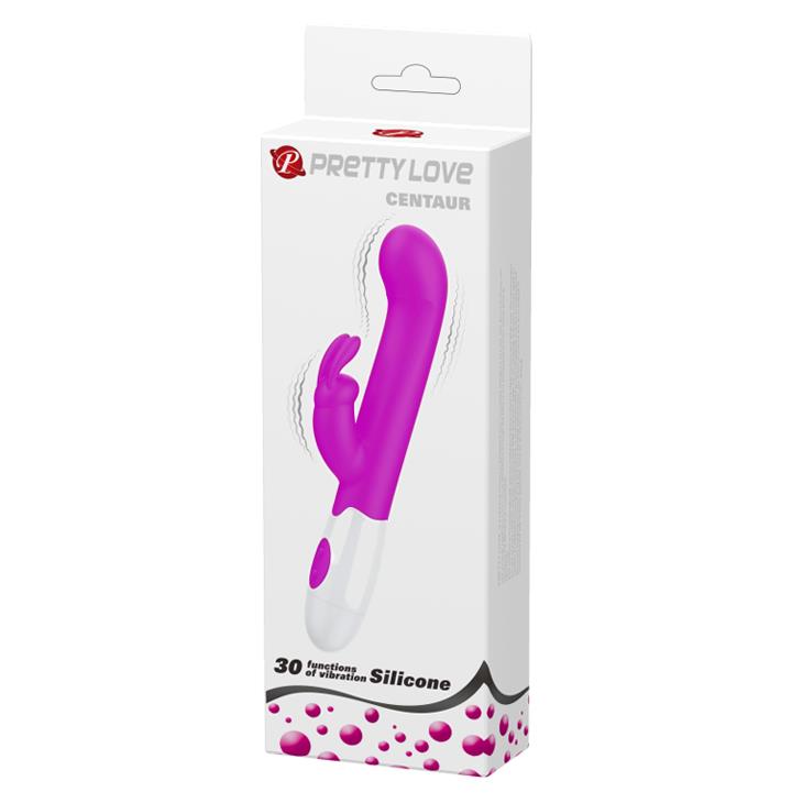 Vibrator Pretty Love Centaur din silicon, model iepure, 30 de funcții, violet