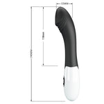 Vibrator Pretty Love Elemental Silicone pentru Punct G, Negru, 30 de Funcții