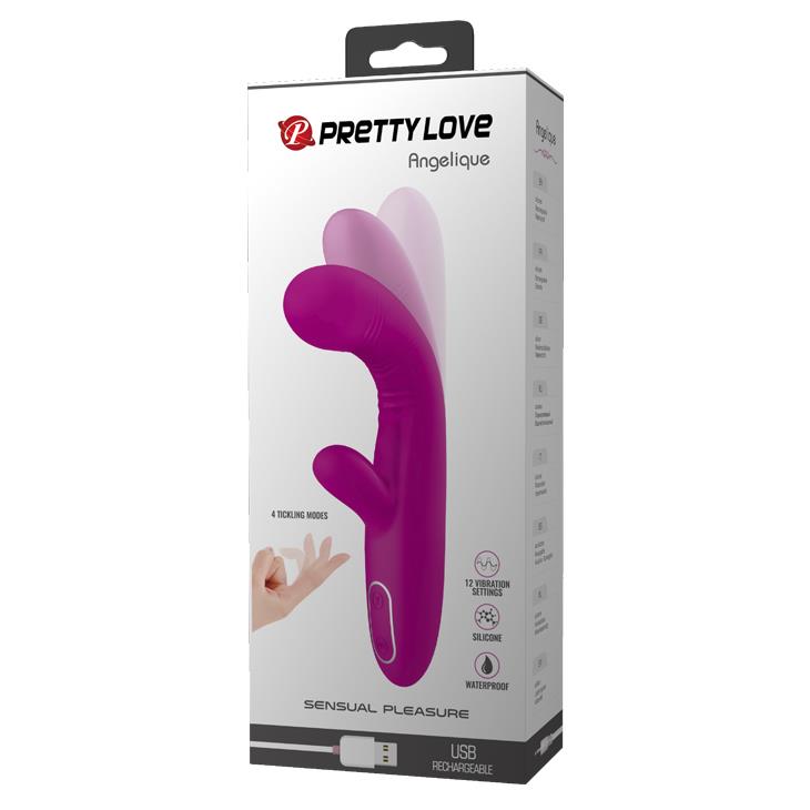 Vibrator Pretty Love Angelique pentru punctul G, silicon violet, USB