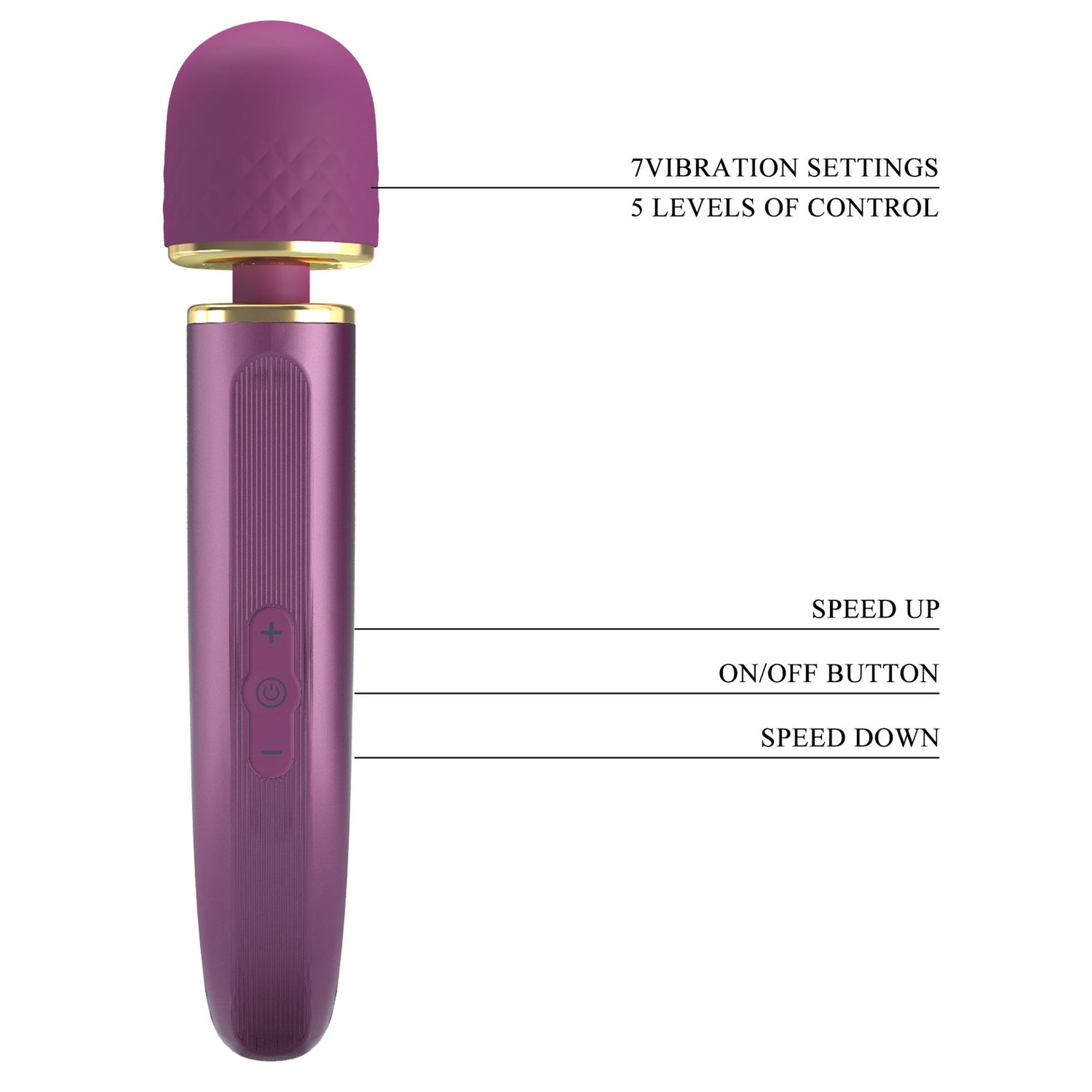 Masaj vibrant colorat Pretty Love, 7 funcții, 5 viteze