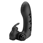 Husă de deget Pretty Love Honey Finger Bunny din silicon, 10 vibrații
