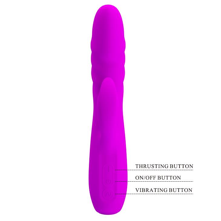 Vibrator USB cu efect de iepuraș Pretty Love Melanie din silicon violet
