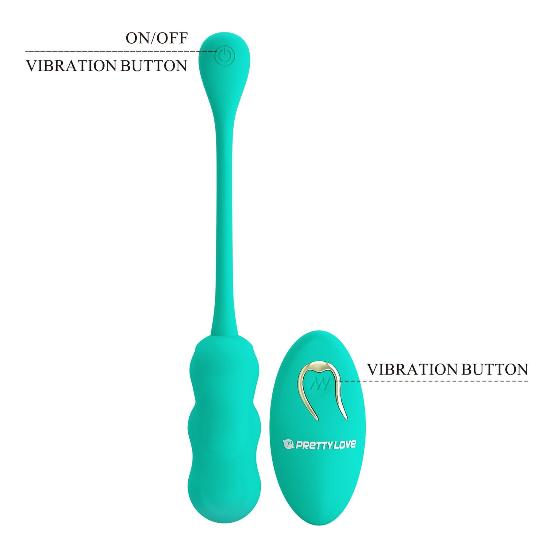 Ou vibrant Pretty Love Leshy Dream Chaser din silicon verde cu telecomandă