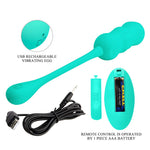 Ou vibrant Pretty Love Leshy Dream Chaser din silicon verde cu telecomandă