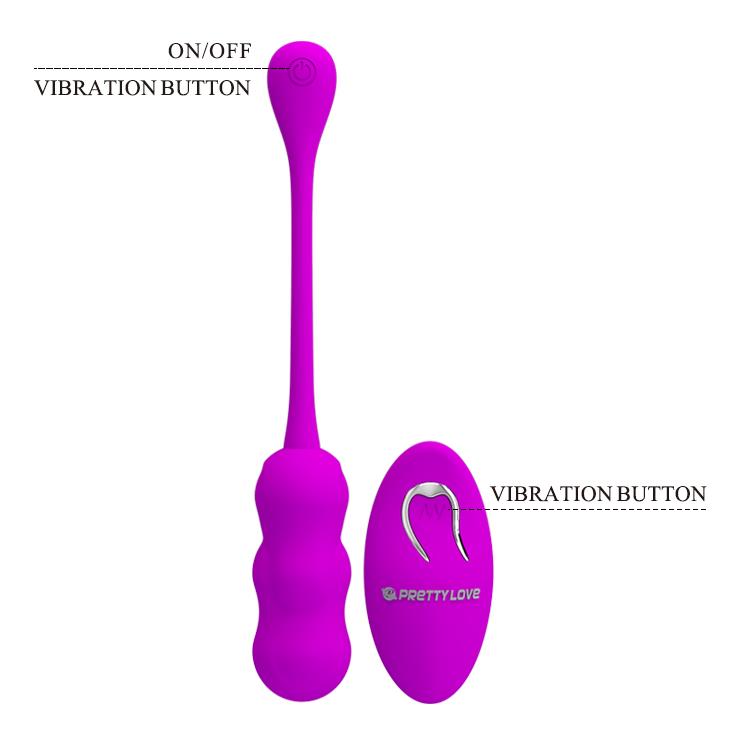 Ou vibrant wireless din silicon Pretty Love Leshy cu telecomandă