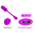 Ou vibrant wireless din silicon Pretty Love Leshy cu telecomandă