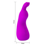 Vibrator Pretty Love Nakki din silicon cu model iepuraș, violet, USB