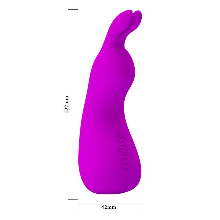 Vibrator Pretty Love Nakki din silicon cu model iepuraș, violet, USB